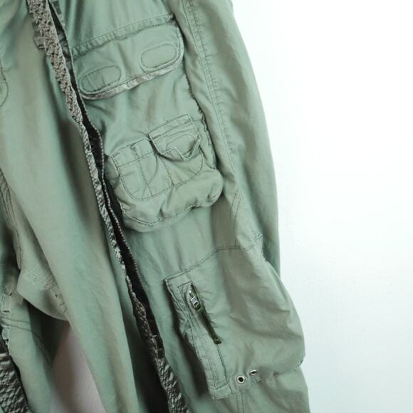 Vintage Y2K Abercrombie & Fitch Cargo Pants Size 10 Military Paratrooper Baggy - Picture 12 of 15